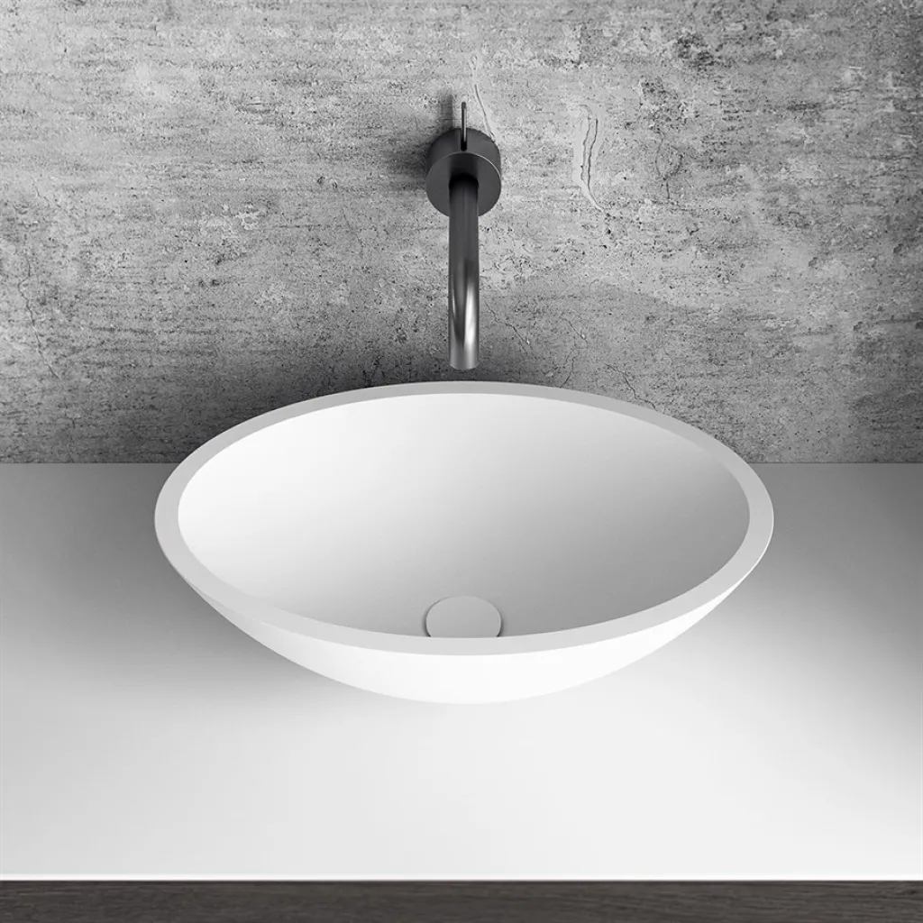 Cheese 50 - 50x35 cm Waschbecken, Mattweiß SolidTec®