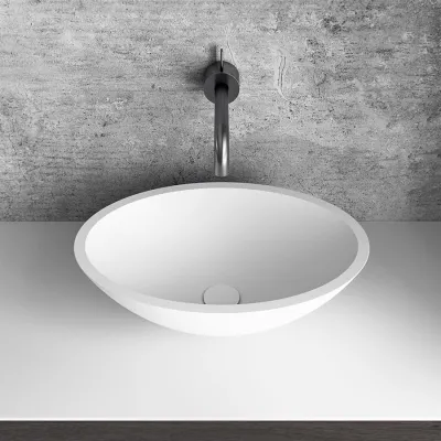 Cheese 50 - 50x35 cm Waschbecken, Mattweiß SolidTec®