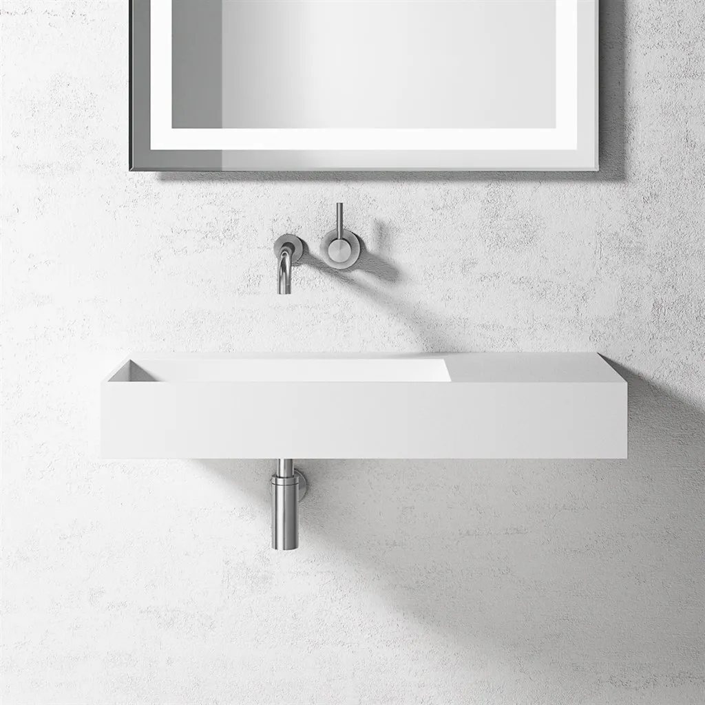 Kubo Inside 90L - Handwaschbecken, Mattweiß SolidTec®