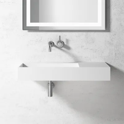 Kubo Inside 90L - Handwaschbecken, Mattweiß SolidTec®