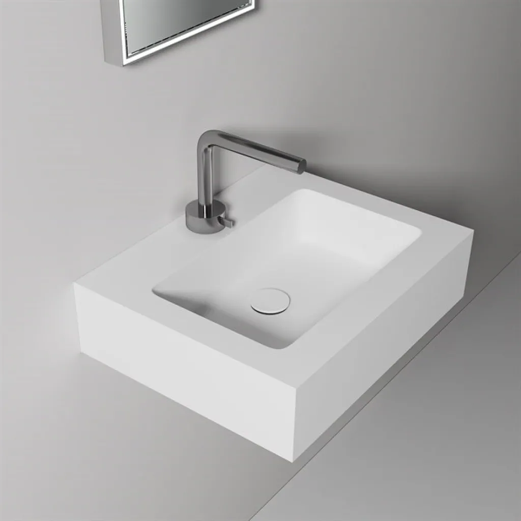 Waterproof 50 - 50x40 cm Waschbecken, Mathvid SolidTec®