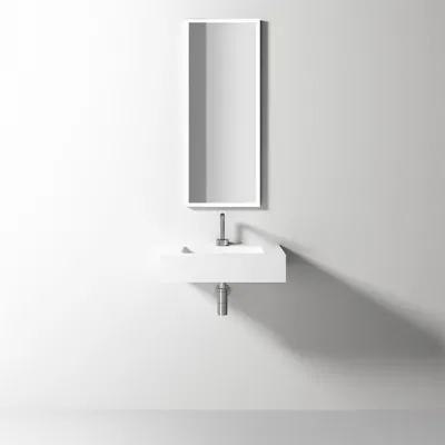 Waterproof 60 - 60x40 Waschbecken, Mattweiß SolidTec®