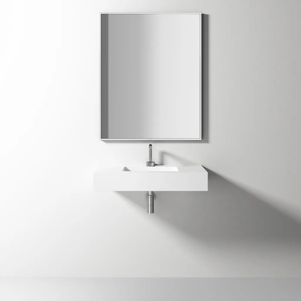 Waterproof 80 - 80x40 Waschbecken, Mattweiß SolidTec®
