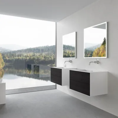 Kubic Light Dimmable 80x80 - LED-Spiegel mit Farbeinstellung