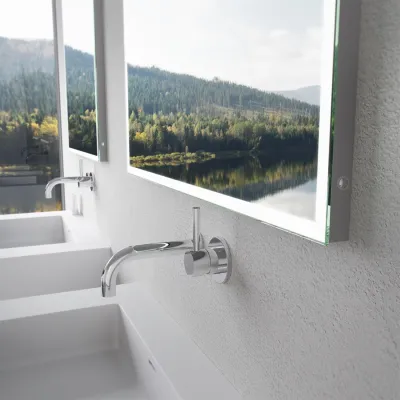 Kubic Light Dimmable 80x80 - LED-Spiegel mit Farbeinstellung