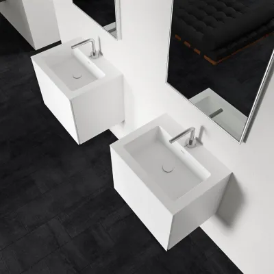 Block Soho 60 - Wäscheschrank 60x46 cm, Mattweiß