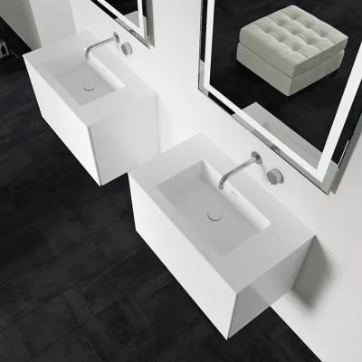 Block Soho 80 - Wäscheschrank 80x46, Mattweiß