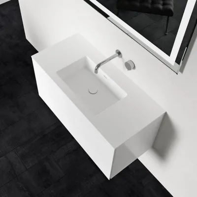 Block Soho 100 - Wäscheschrank 100x46 cm, Mattweiß