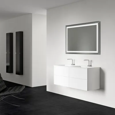 Block Soho 120D - Wäscheschrank 120x46, Mattweiß