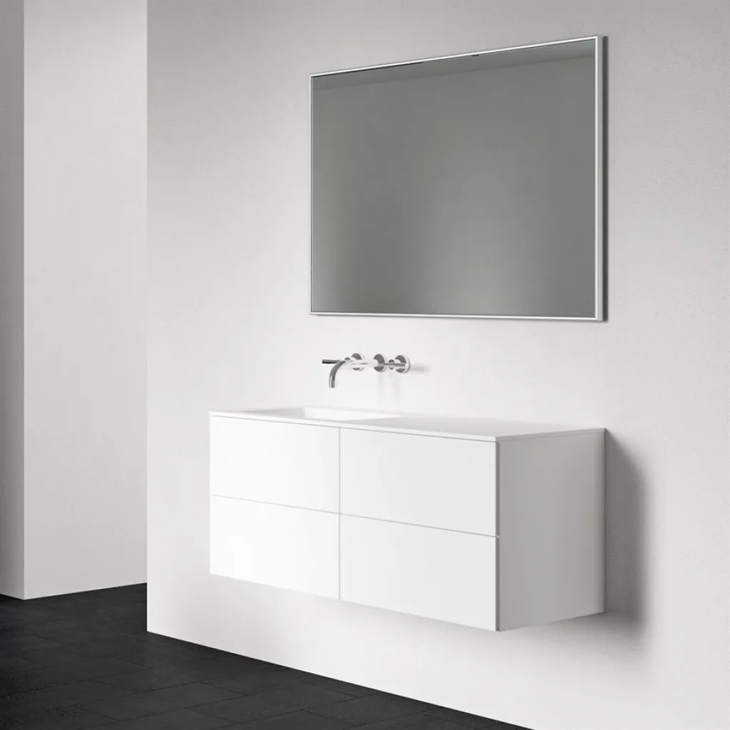 Block Soho 120L - Wäscheschrank 120x46, Mattweiß