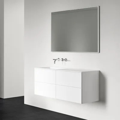 Block Soho 120L - Wäscheschrank 120x46, Mattweiß