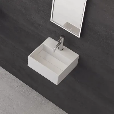 Kubo 32 - 32x30 Waschbecken, Mattweiß SolidTec®