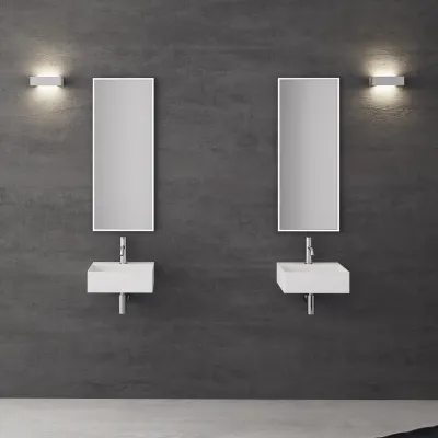 Kubo 40 - 40x35 Waschbecken, Mattweiß SolidTec®
