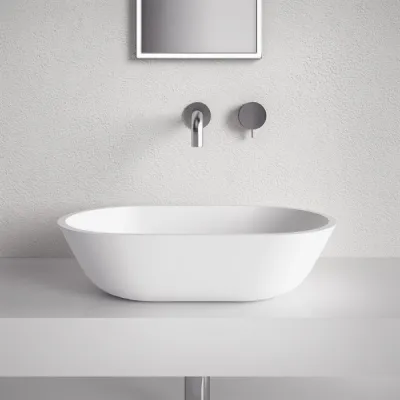 Mood One 55 - 55x32 Waschbecken, Mattweiß SolidTec®