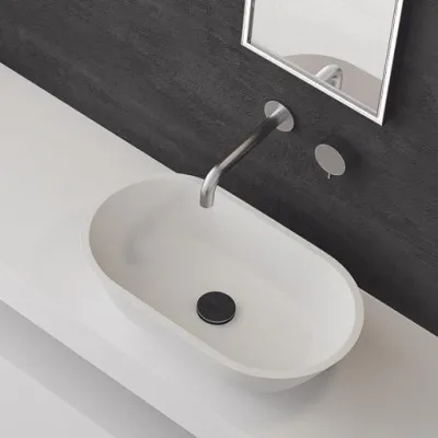 Mood One 55 - 55x32 Waschbecken, Mattweiß SolidTec®