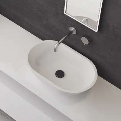 Mood Two 58 - 58x38 Waschbecken, Mattweiß SolidTec®