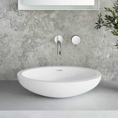 Spoon 55 - 55x35 cm Waschbecken, Mattweiß SolidTec®