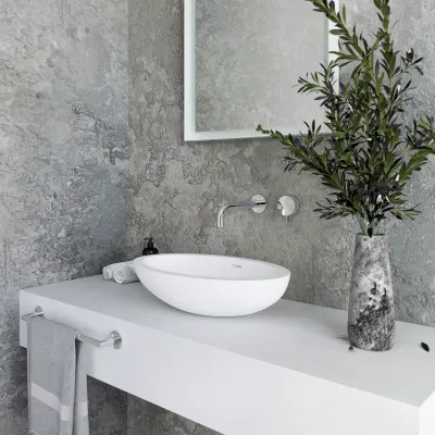 Spoon 55 - 55x35 cm Waschbecken, Mattweiß SolidTec®