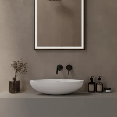 Spoon 60 - 60x40 cm Waschbecken, Mattweiß SolidTec® 