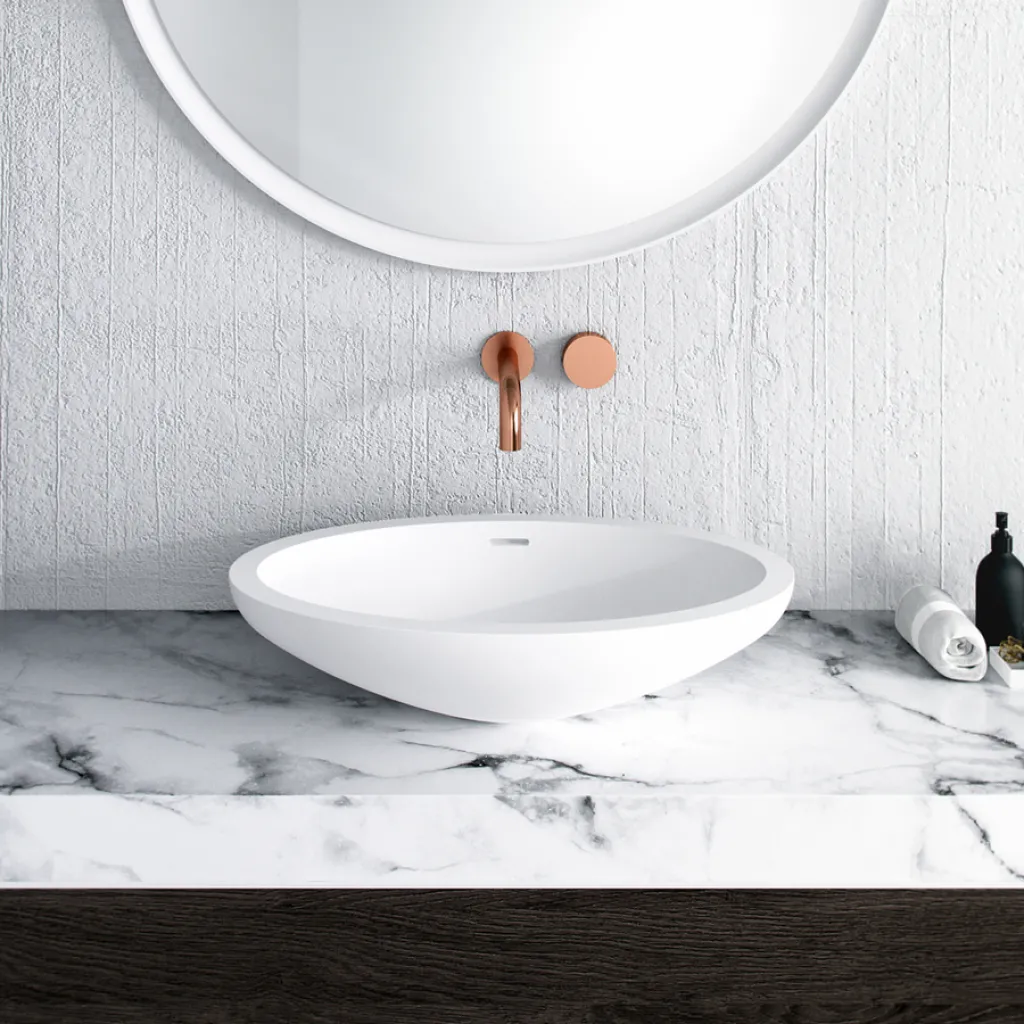 Spoon 60 - 60x40 cm Waschbecken, Mattweiß SolidTec® 
