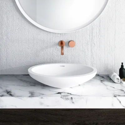 Spoon 60 - 60x40 cm Waschbecken, Mattweiß SolidTec® 