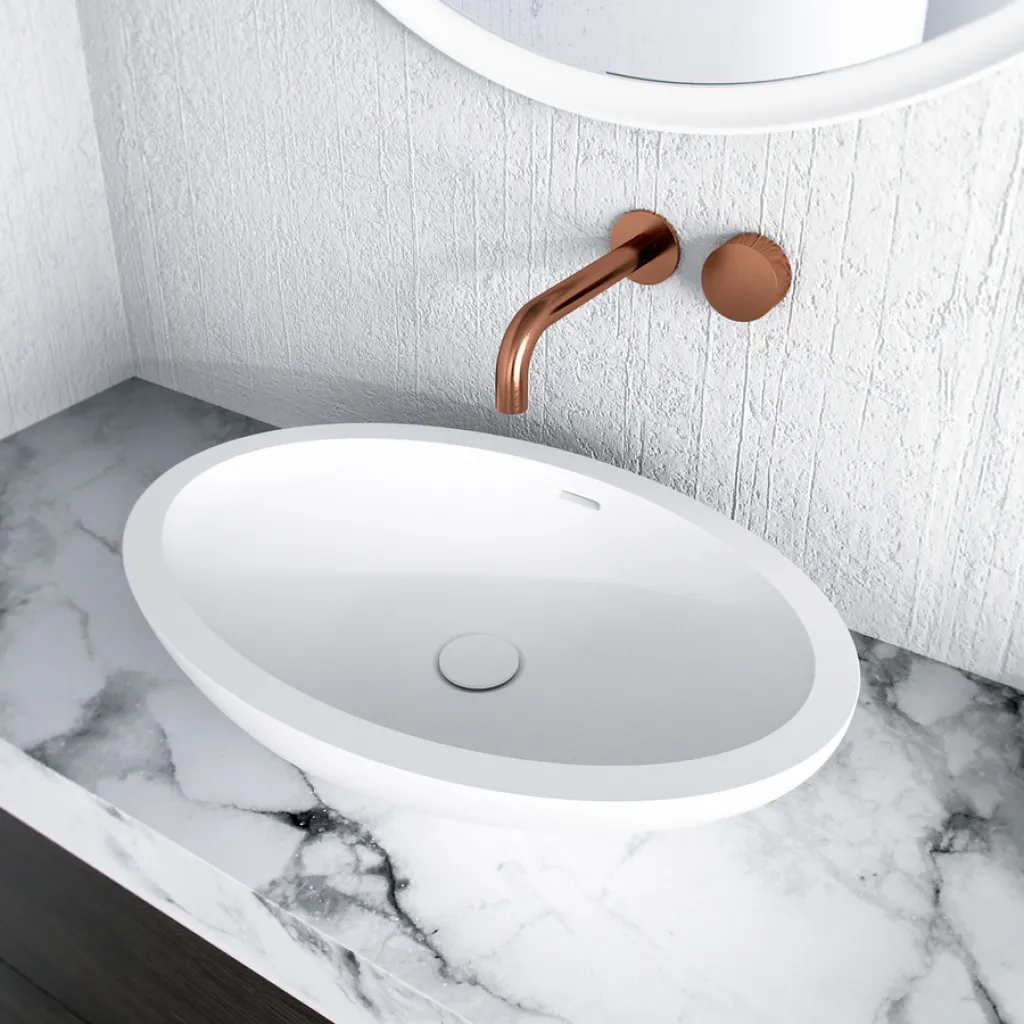 Spoon 60 - 60x40 cm Waschbecken, Mattweiß SolidTec® 