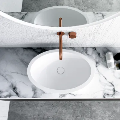 Spoon 60 - 60x40 cm Waschbecken, Mattweiß SolidTec® 