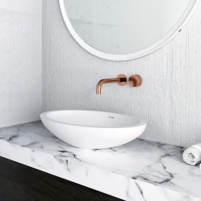 Spoon 60 - 60x40 cm Waschbecken, Mattweiß SolidTec® 