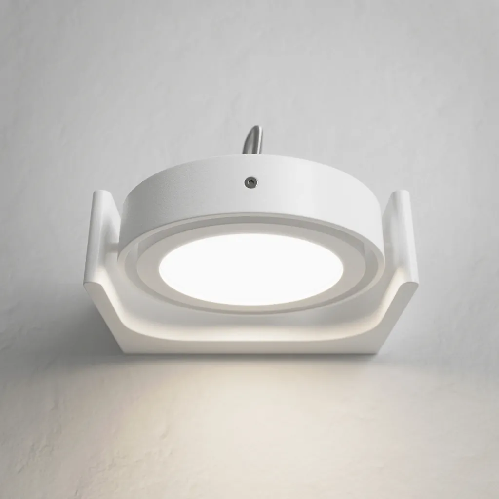 Big A 01 - LED-Wandleuchte mit Neigung, Mattweiß.