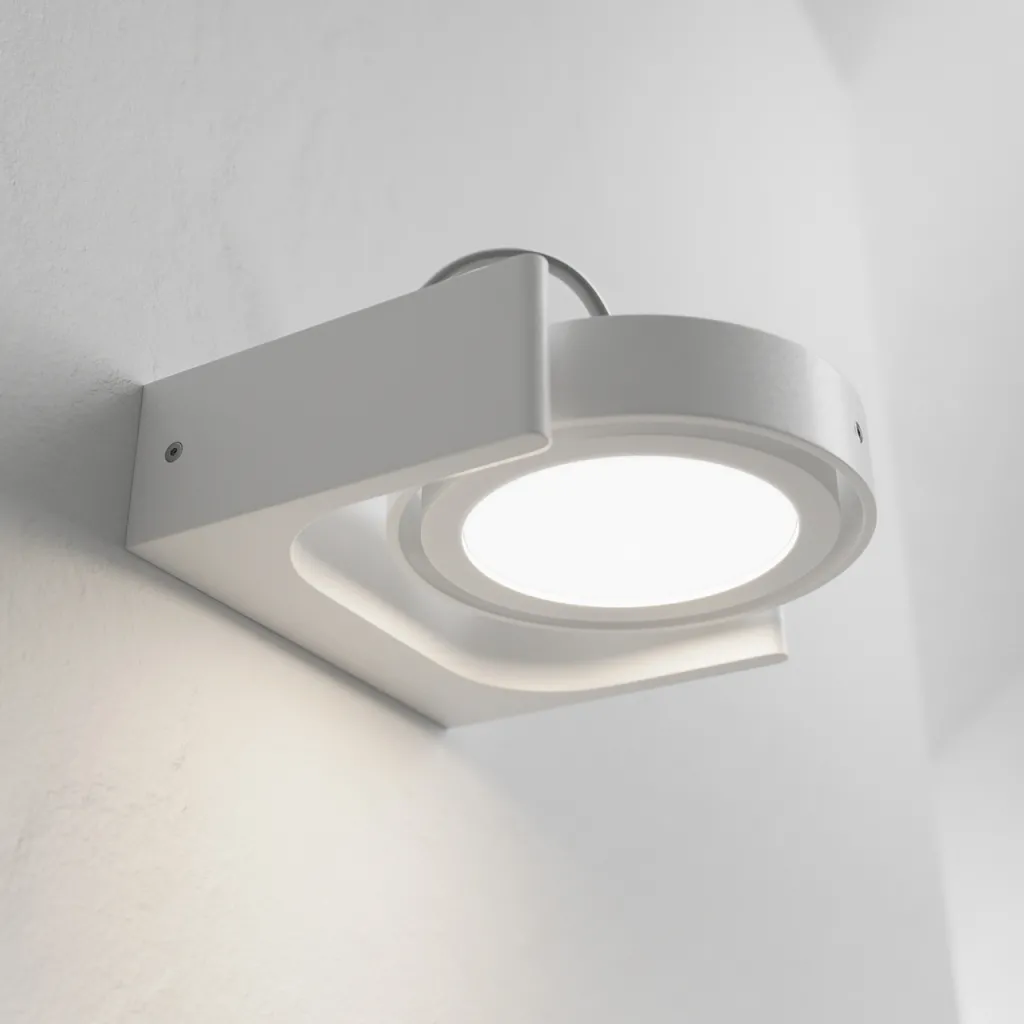 Big A 01 - LED-Wandleuchte mit Neigung, Mattweiß.