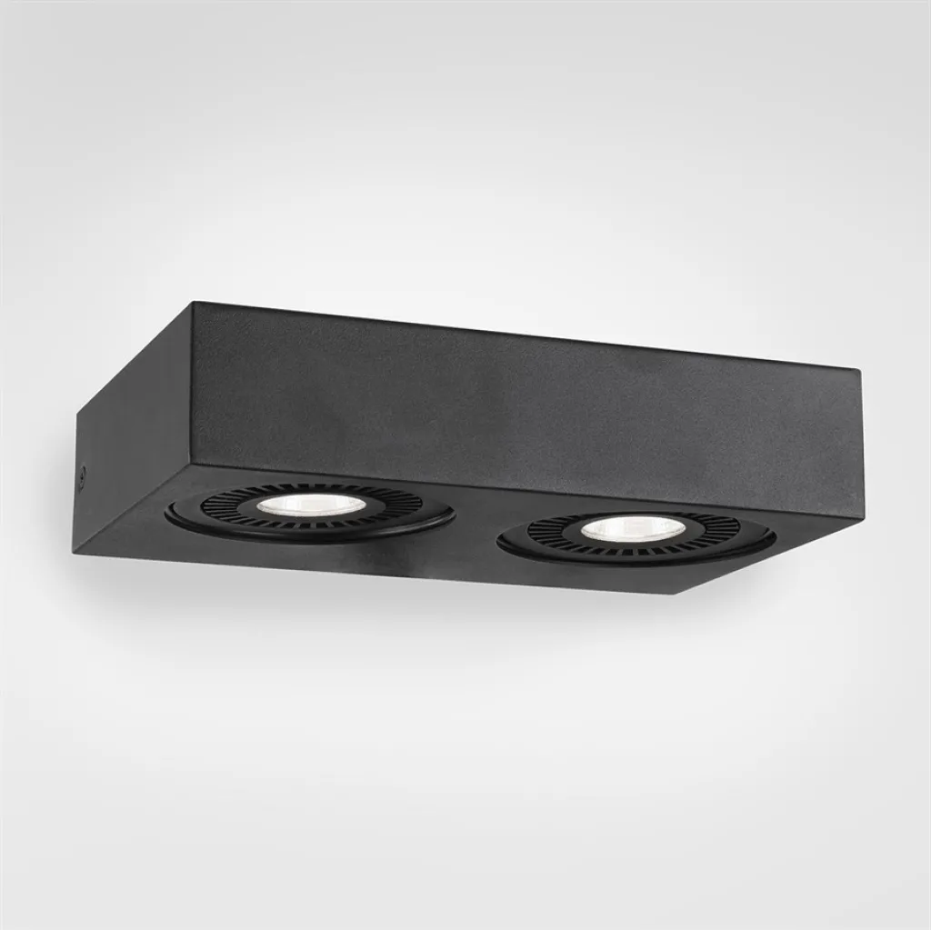 Brick 02 - LED Wandleuchte, 25x12,5x5h, IP20, Schwarz