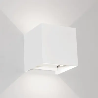 UP&DOWN - LED Wandleuchte, 100x100, IP 54, Weiß