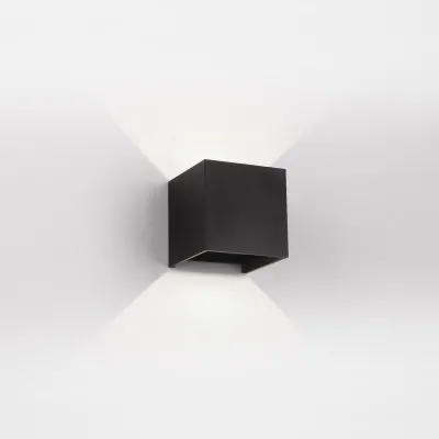 UP&DOWN - LED Wandleuchte, 100x100, IP 54, Schwarz