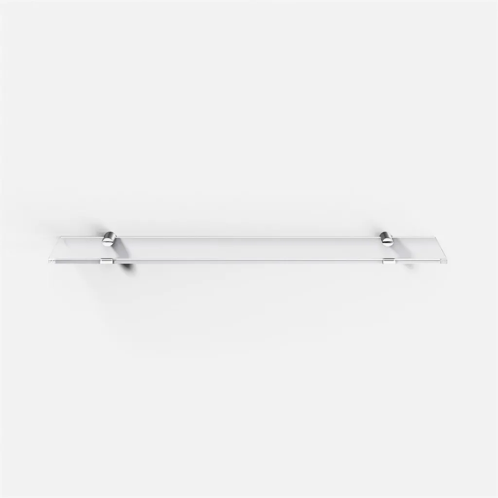 Minimalism M25 - Glasregal mit 2 Stk. Halter, Chrom