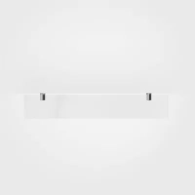 Minimalism M25 - Glasregal mit 2 Stk. Halter, Chrom