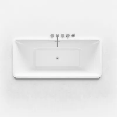 Pulcher Code 1700 - Einbaubadewanne 170x75 cm, Weiß glänzend