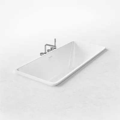Pulcher Code 1700 - Einbaubadewanne 170x75 cm, Weiß glänzend