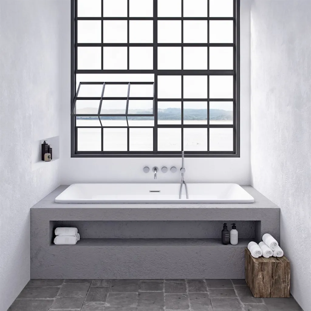 Pulcher Code 1800 - Einbaubadewanne 180x75 cm, Weiß glänzend