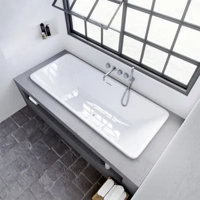 Pulcher Code 1800 - Einbaubadewanne 180x75 cm, Weiß glänzend