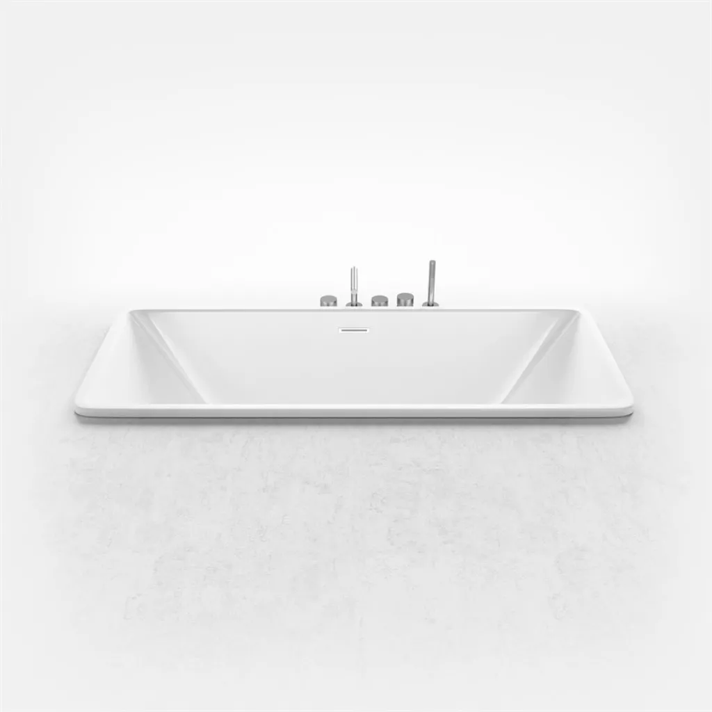 Pulcher Code 1800 - Einbaubadewanne 180x75 cm, Weiß glänzend