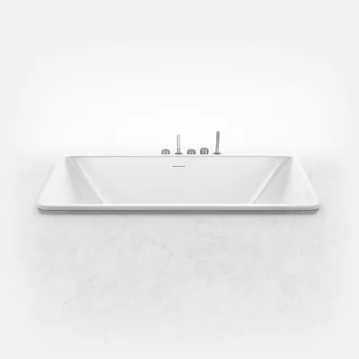 Pulcher Code 1800 - Einbaubadewanne 180x75 cm, Weiß glänzend