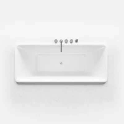 Pulcher Code 1800 - Einbaubadewanne 180x75 cm, Weiß glänzend