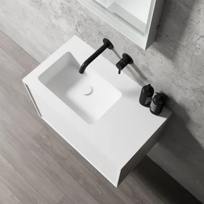 Compact 2 Waterproof 70X40L - Wäscheschrank, Mattweiß SolidTec®