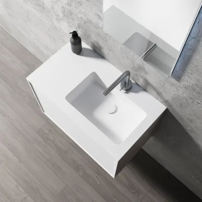 Compact 2 Waterproof 70X40R - Wäscheschrank, Mattweiß SolidTec®