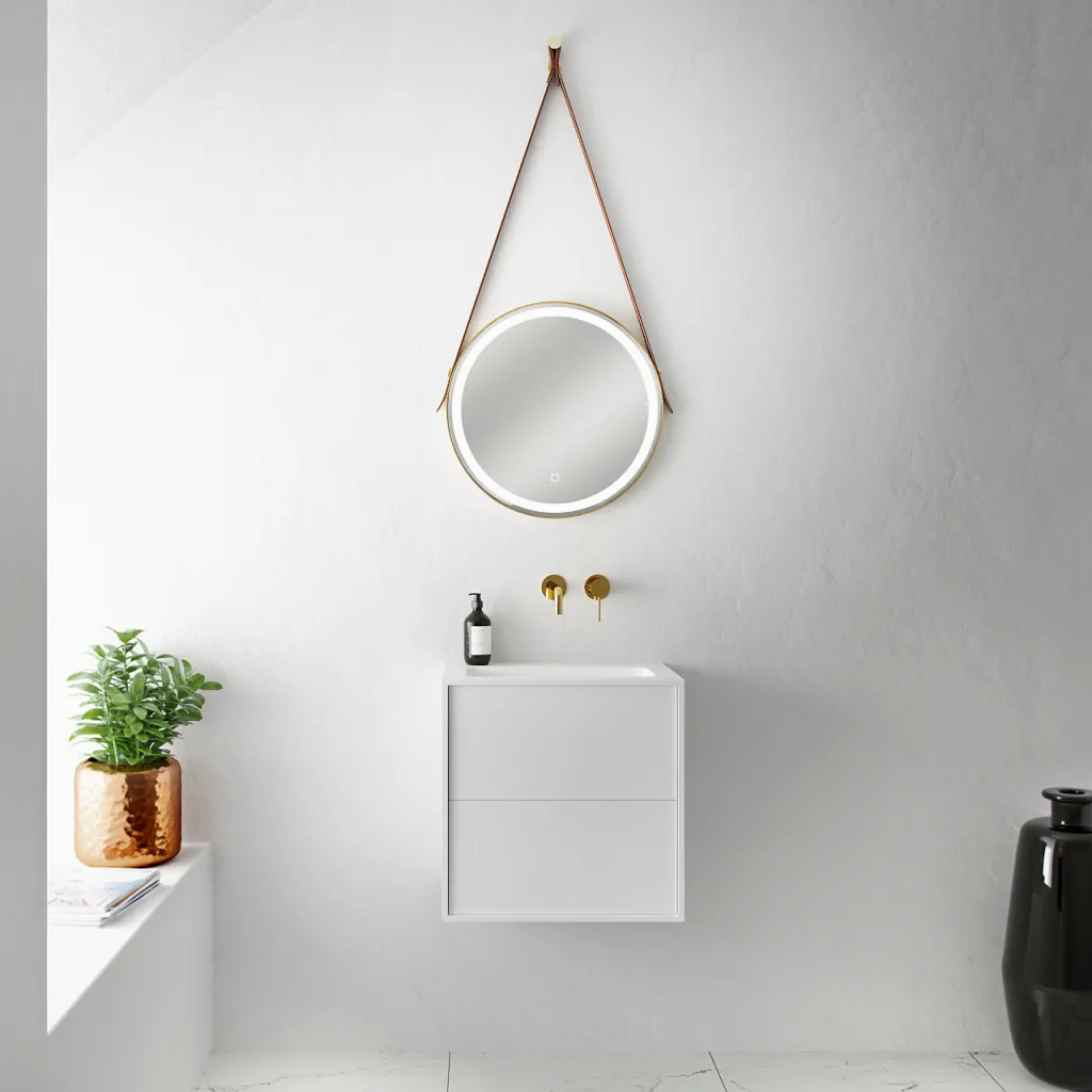 Compact 2 Waterproof 50X35 - Wäscheschrank, Mattweiß SolidTec®