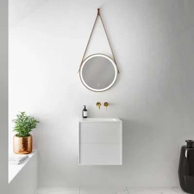Compact 2 Waterproof 50X40 - Wäscheschrank, Mattweiß SolidTec®