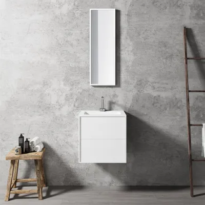 Compact 2 Waterproof 50X40 - Wäscheschrank, Mattweiß SolidTec®