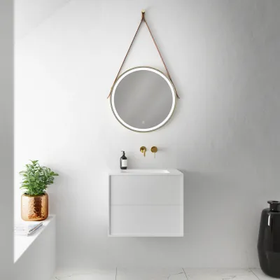 Compact 2 Waterproof 60x40 - Wäscheschrank, Mattweiß SolidTec®