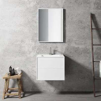 Compact 2 Waterproof 60x40 - Wäscheschrank, Mattweiß SolidTec®