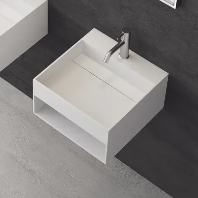 Boxo 45L - 45x40 Waschbecken mit Ablage, Mathvid SolidTec®